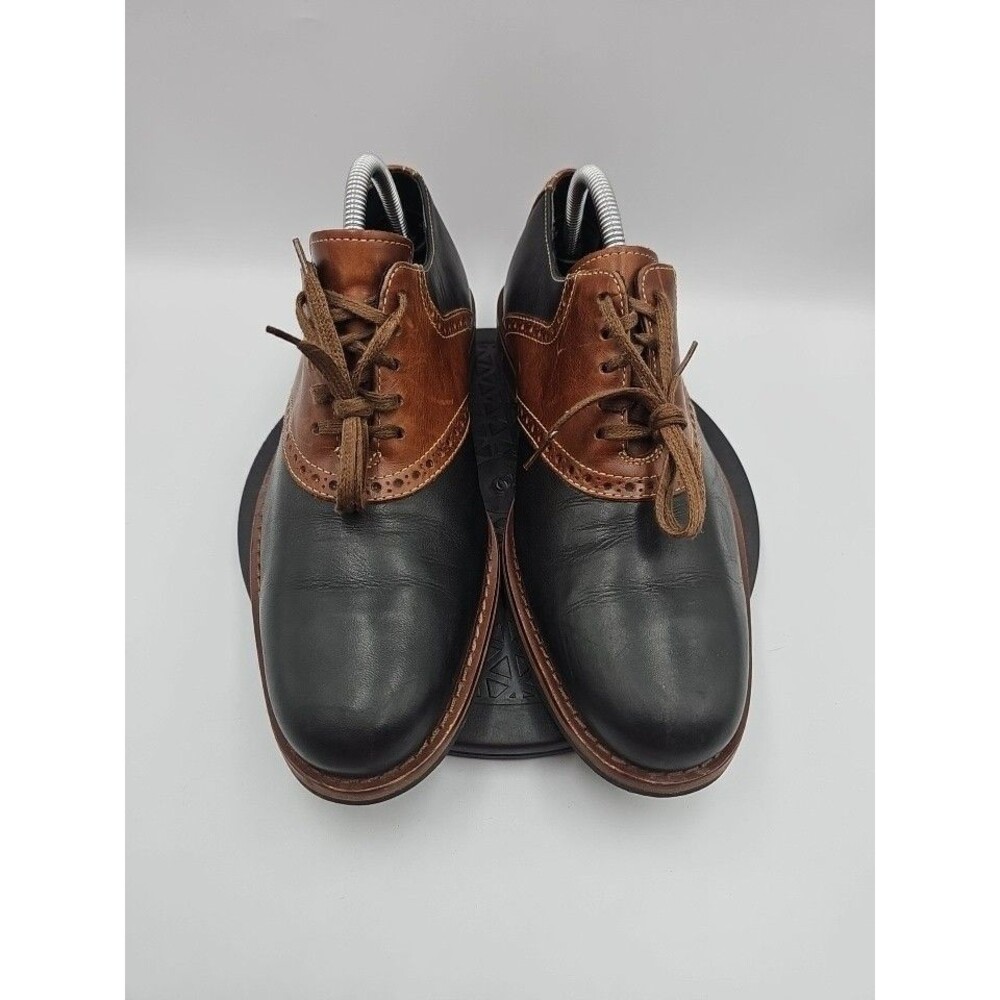 Cole Haan Shoes Mens Size 8 M Black Brown Saddle Oxford Wingtip Brogue C11561